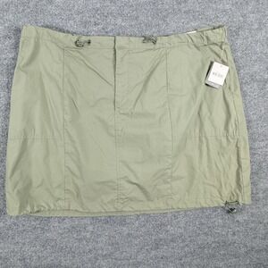 Ultra Flirt Mini Skirt Womens 2X Utility Drawstring Casual Lightweight Plus Size